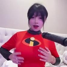 Asianbunnyx Dildo Sex Machine Pussy Masturbation Elastigirl Cosplay Onlyfans Leak