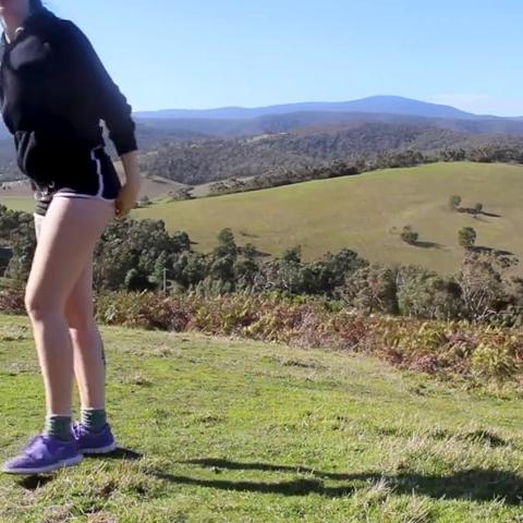 Heidiv’S Naked Outdoor Yoga & Cum