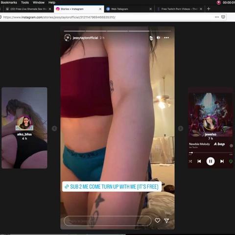 Jessytaylor Teasing & Rubbing Tits On Instagram