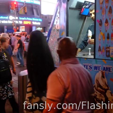 Flashingemma – Picking Up My Soft Serve Topless Dare