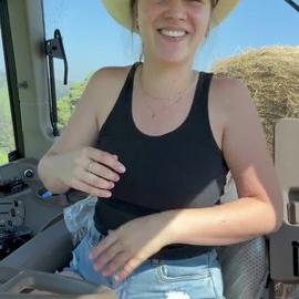 Belle2525 Playing With Her Tits On A Tractor