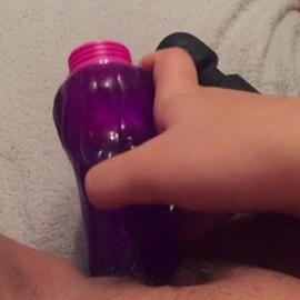 Hugekcups Fucking Her Pussy With A Purple Dildo